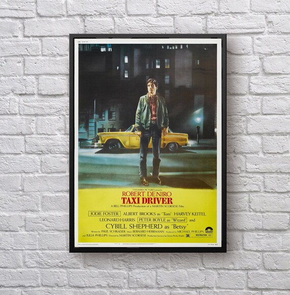 Taxi Driver Classic Movie Cover Poster Etsy