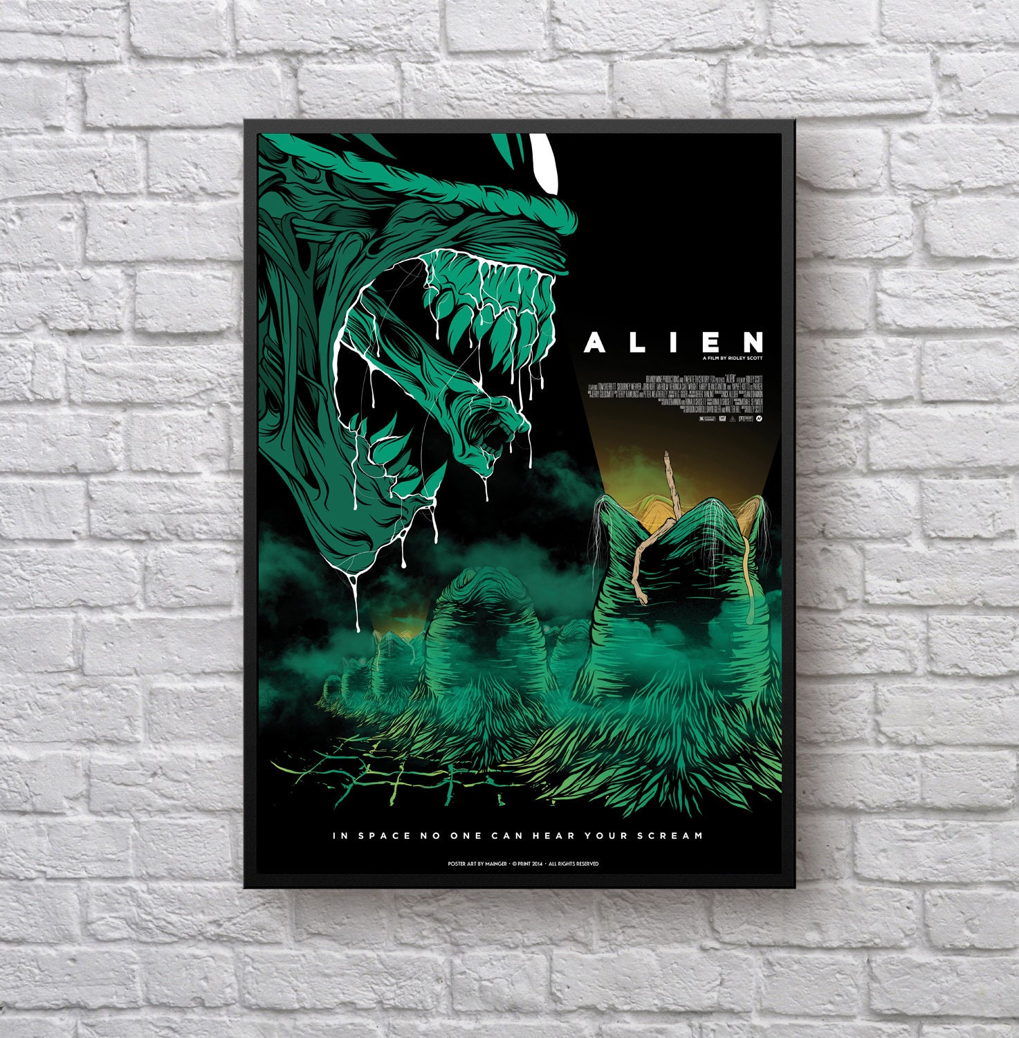 Alien Artwork Alternative Cover Poster | Etsy