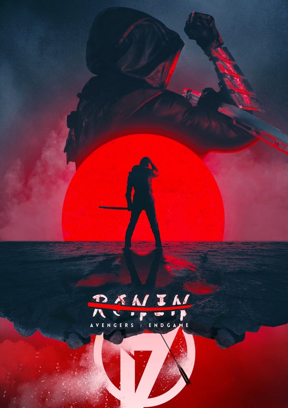 Avengers Endgame Hawkeye Ronin Marvel Artwork Poster