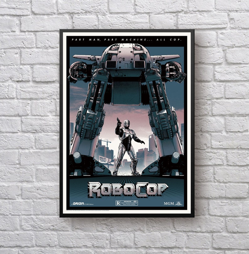 Part Machine .. All Cop Artwork Movie Poster Robocop Vs Ed 209 Part Man