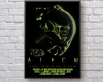 Alien Artwork Alternative Cover Poster | Etsy