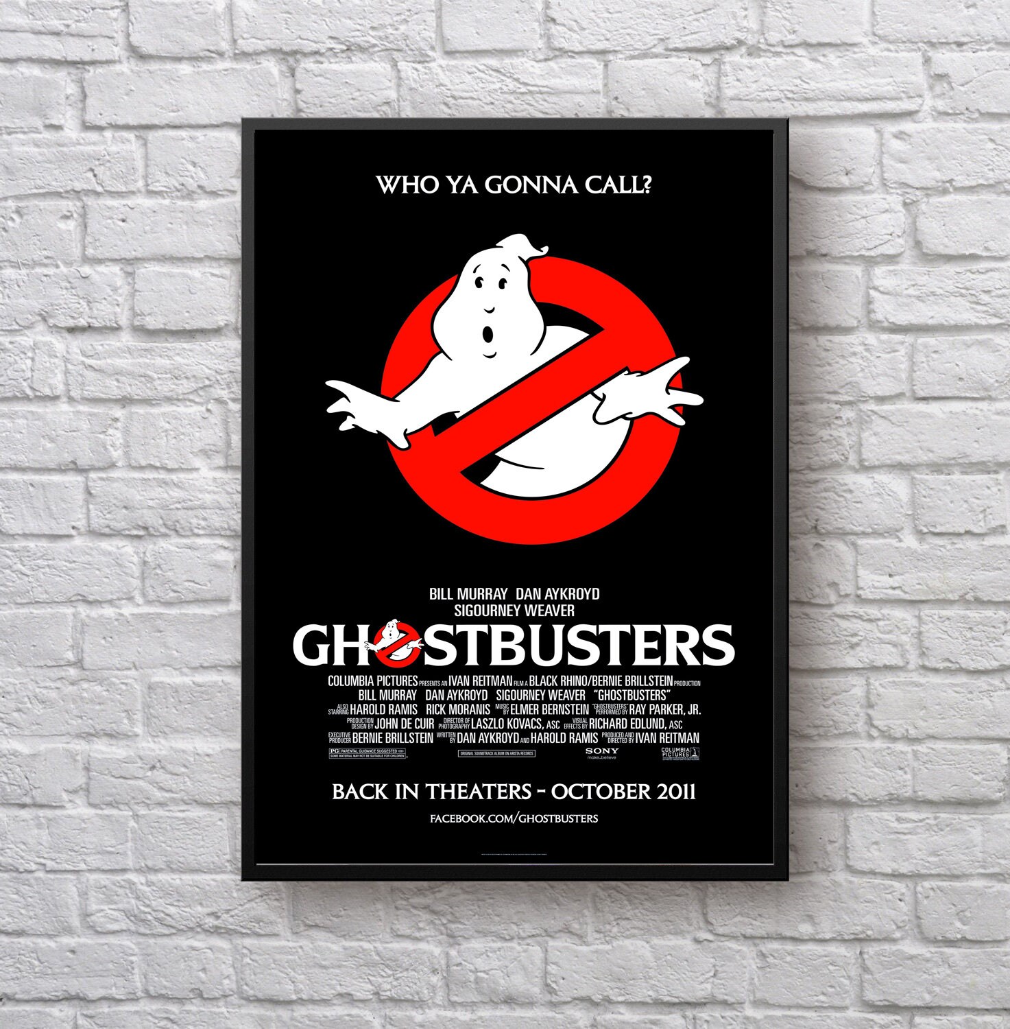 Ghostbusters Who Ya Gonna Call Logo Cover Movie Poster Etsy