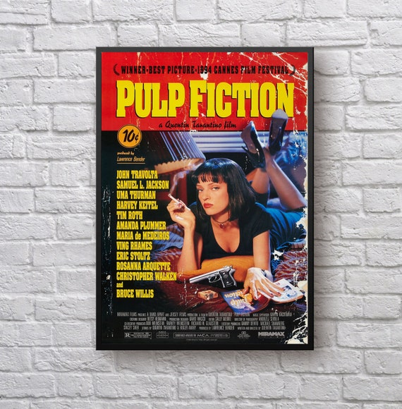 PULP FICTION POSTER A4 SIZE RETRO CLASSIC FILM  MOVIE WALL  PRINT