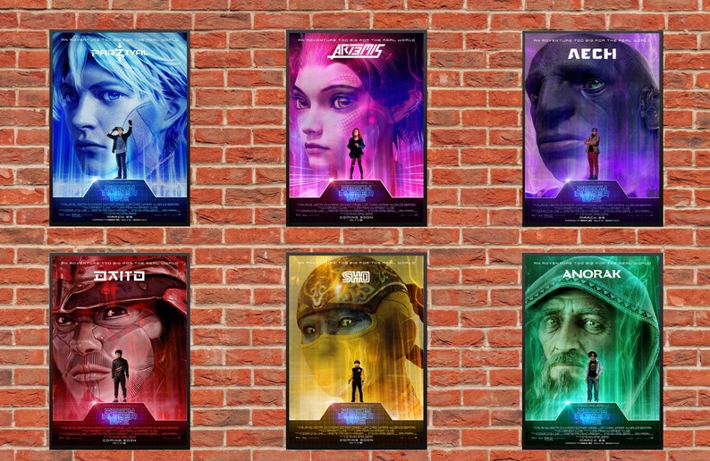 Ready Player One All Characters Artworks Movie Poster set of 6 Etsy Ready Player One All Characters Artworks Movie Poster set of 6 Etsy