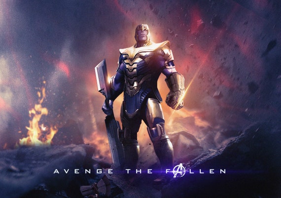 Thanos The Mad Titan Avengers Endgame Artwork Poster
