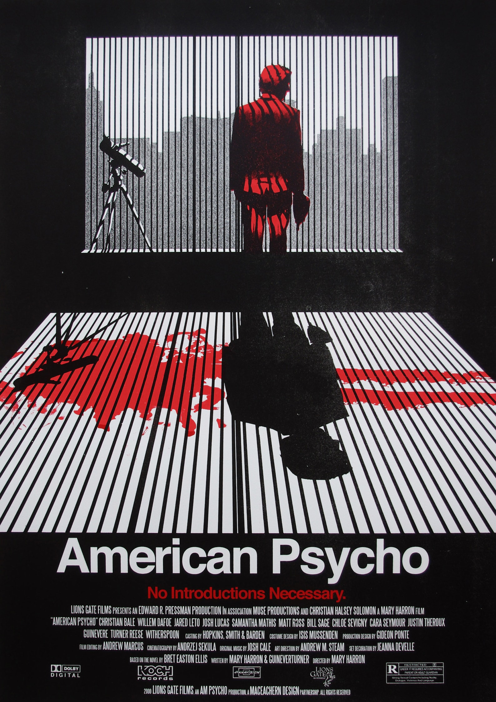 American Psycho minimal movie cover poster Etsy