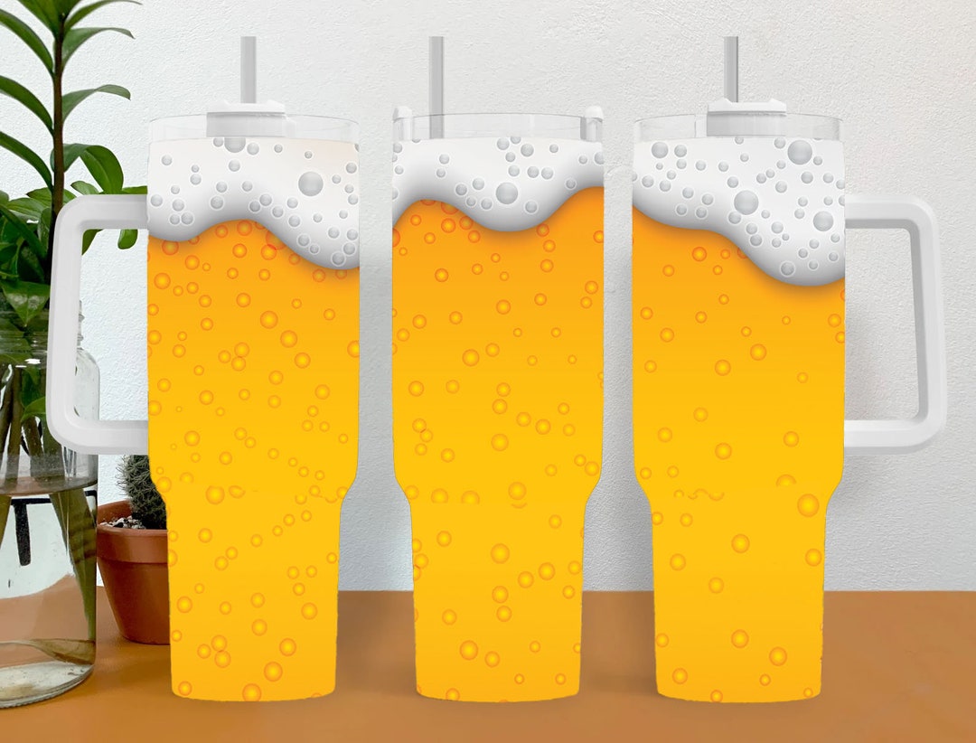 Beer 40oz Tumbler Wrap, Seamless Png Tumbler Design Sublimation, 40 Oz