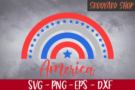 Download American Rainbow Svg 4th Of July Svg Patriotic Svg Etsy
