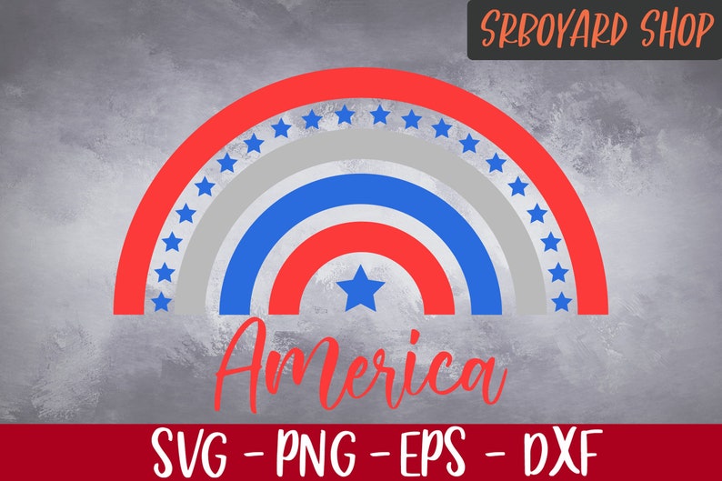 Download American Rainbow Svg 4th of July Svg Patriotic Svg | Etsy