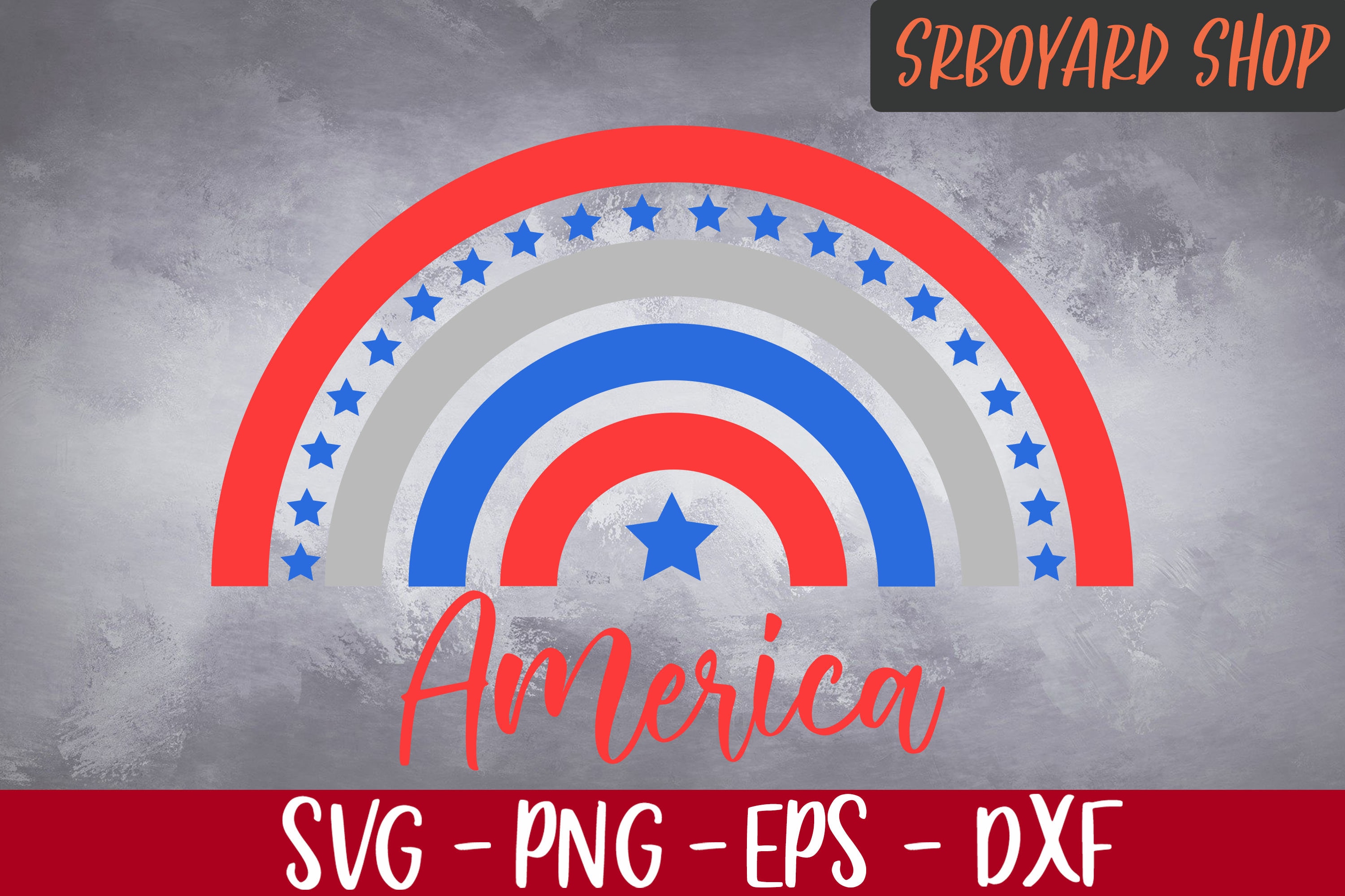 Download American Rainbow Svg 4th Of July Svg Patriotic Svg Etsy
