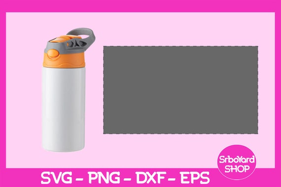 12oz Flip Top Kids Water Bottle Template Kid Tumbler - Etsy