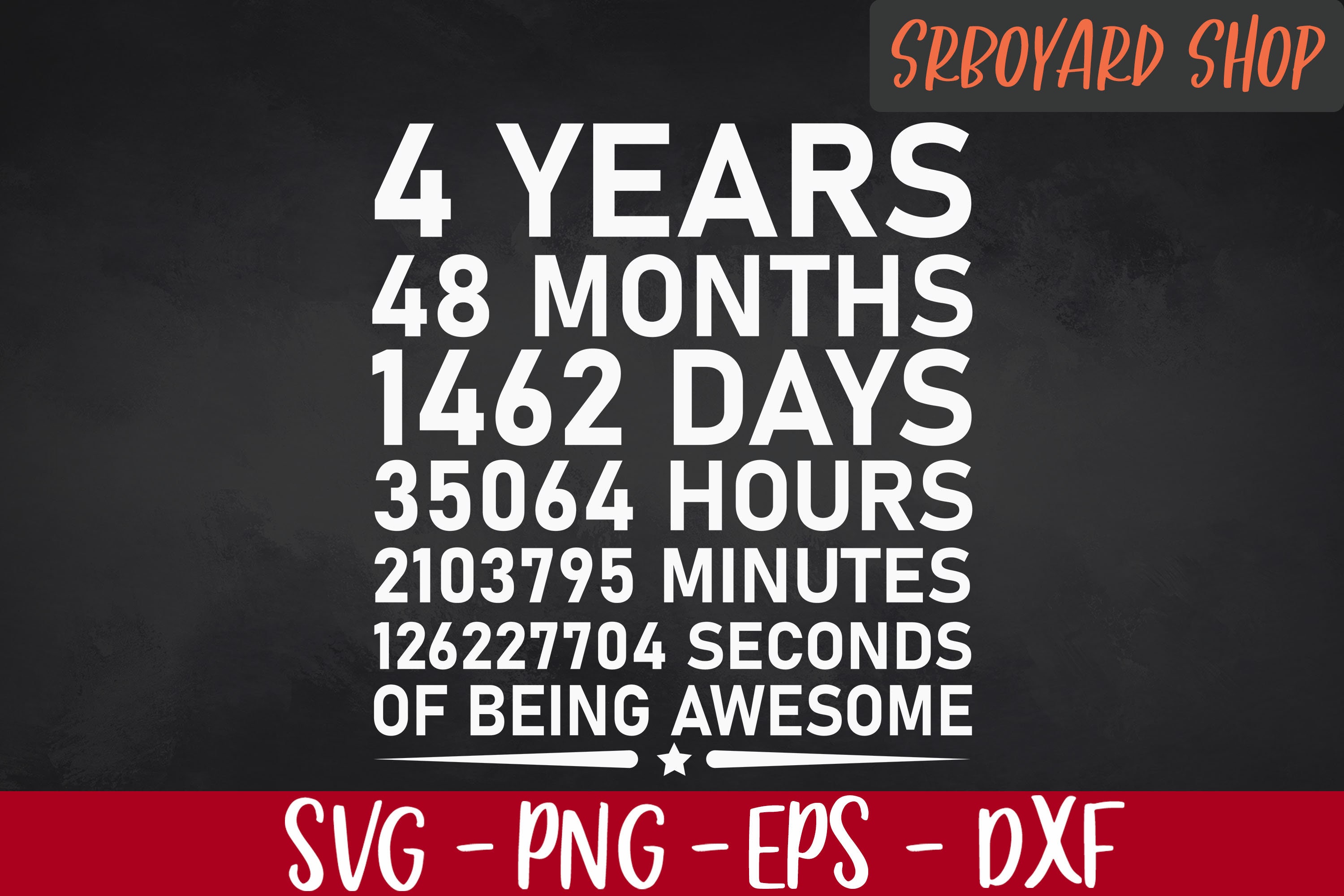 4 Years 48 Months Svg Being Awesome Svg 4 Years Old Svg Etsy 4 years 48 months svg being awesome svg 4 years old svg etsy