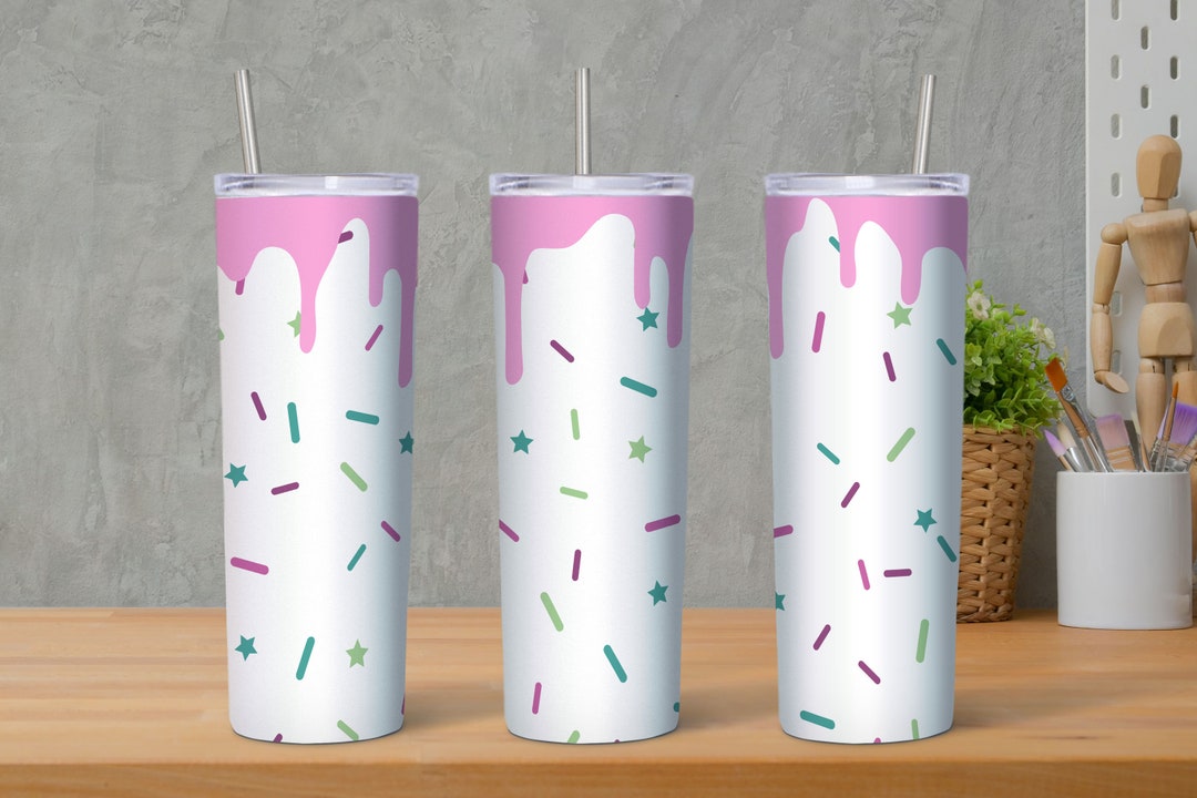 Sprinkle Tumbler Wrap, DIY Tumbler Wrap With Sprinkle Designs, 20oz
