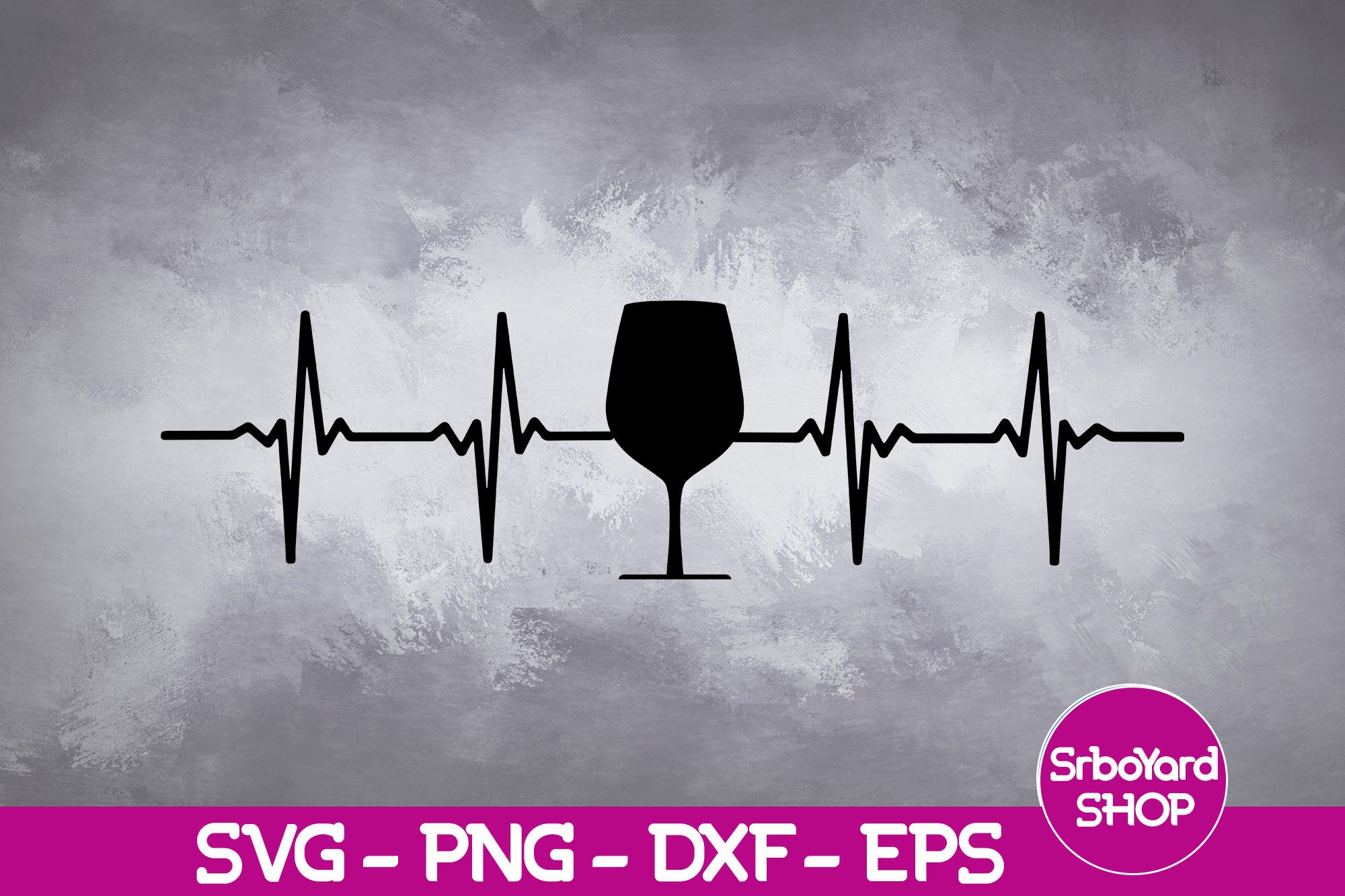Wine Pulse Heartbeat Svg Wine Pulse Ekg Pulse Wine Svg Wine Etsy