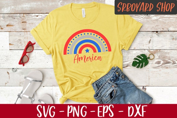 Download American Rainbow Svg 4th Of July Svg Patriotic Svg Etsy
