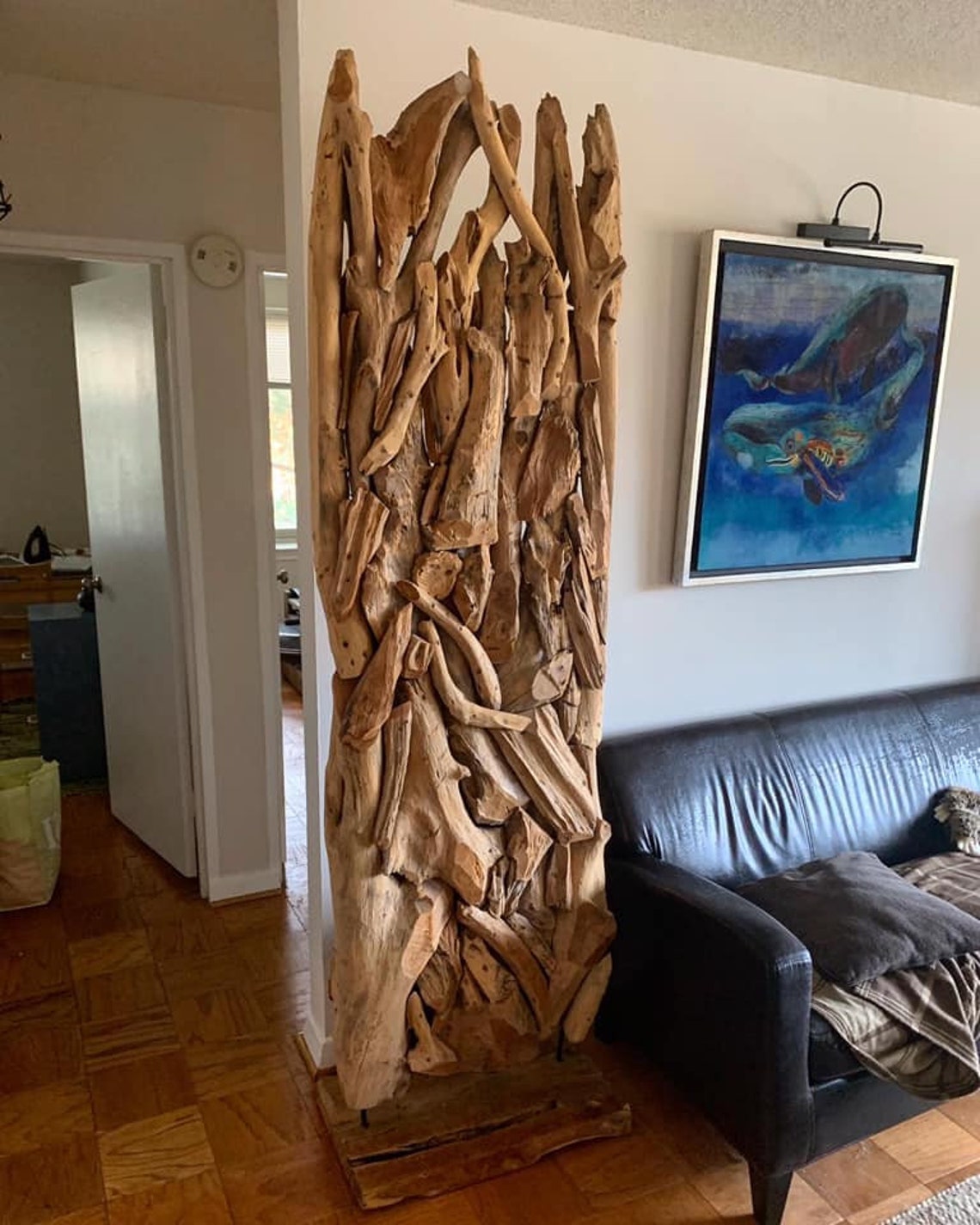 Amzi Floor Sculpture Wooden Home Decor Wood Art Wood Etsy