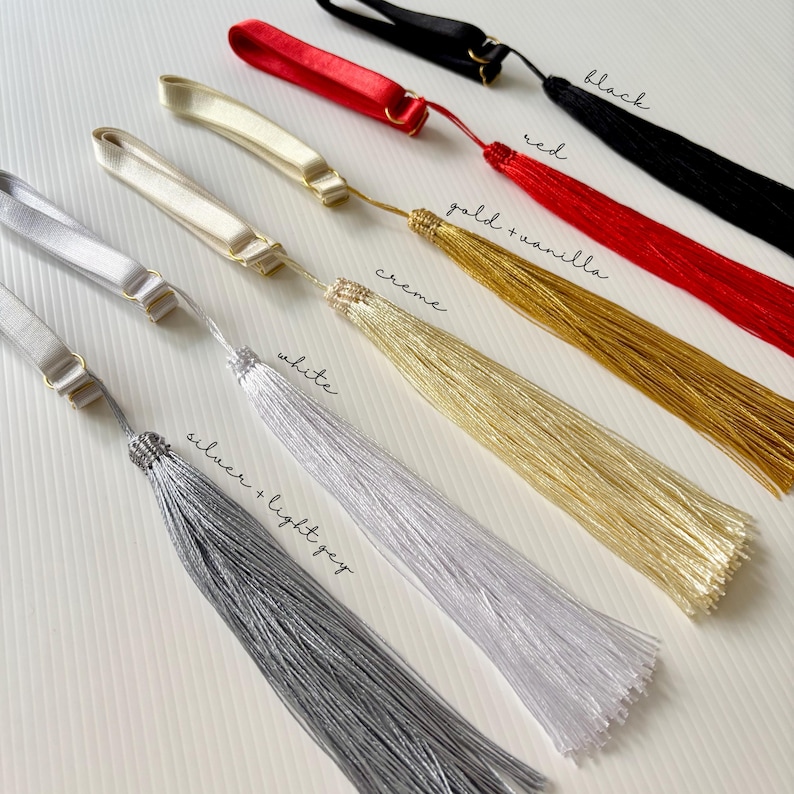 Fringe colour variations - silver, white, creme, gold, red, black