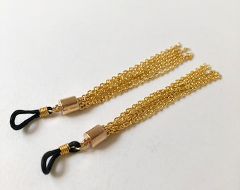 Borlas de cadena de oro, joyería para pezones sin perforaciones