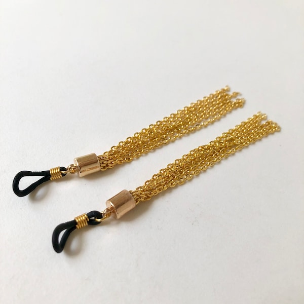 Bijoux nippie non perçants à pompons en chaîne dorée