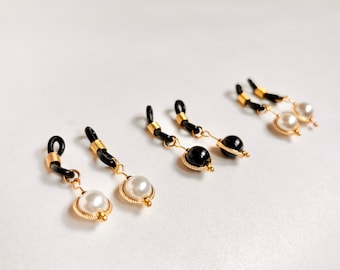 Anillo de cuentas de vidrio color marfil/negro/blanco, joyería para pezones sin perforación