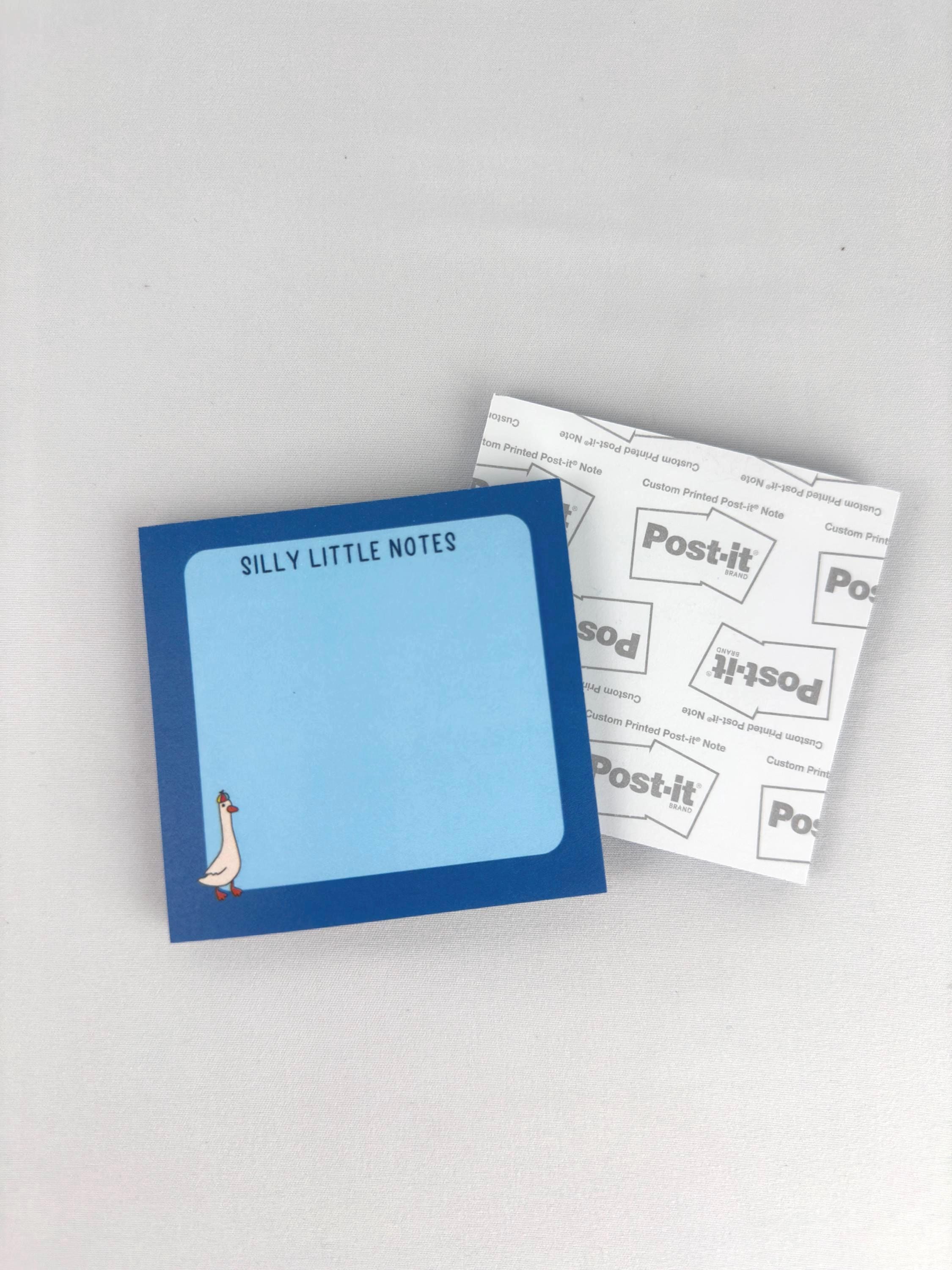 Silly Little Notes Goose Post - It Note Pad | Sticky Note Stationary - Etsy