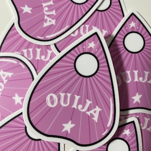 pastel goth ouija planchette sticker | spooky ouija  sticker | pink ghost | vinyl waterproof sticker