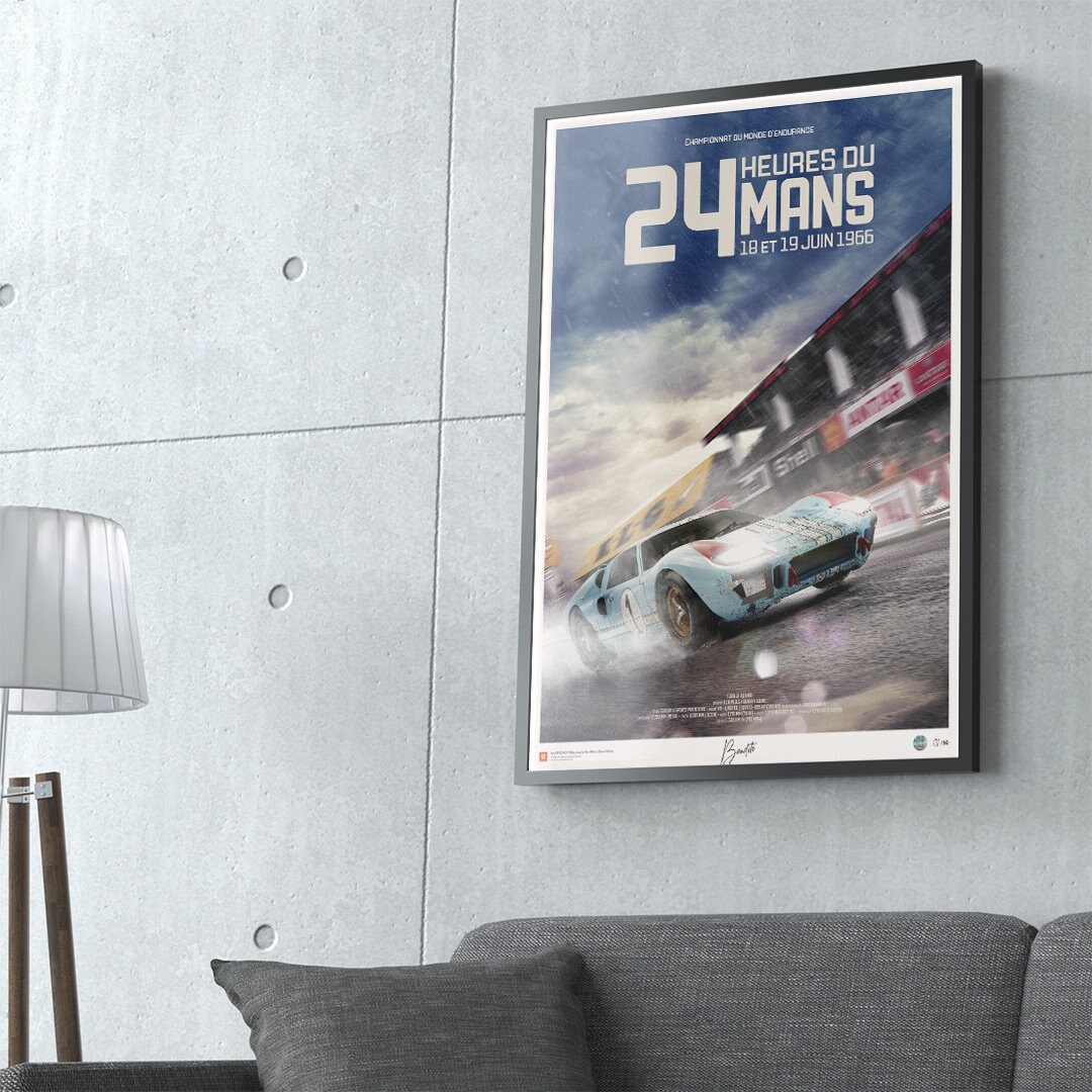 Ford GT40 Mk2 Le Mans 1966 Ken Miles Poster Printed on - Etsy Australia