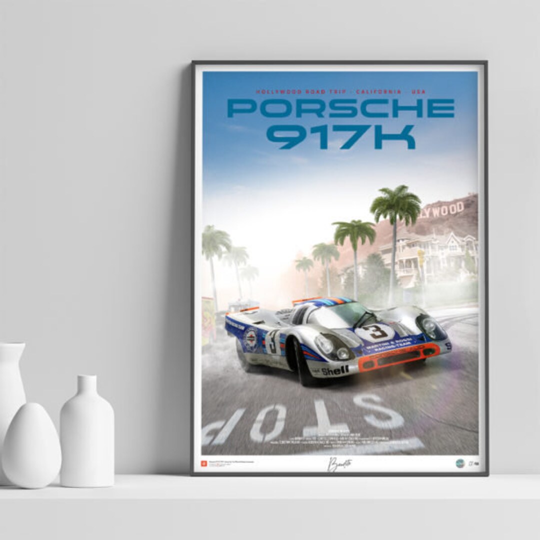Affiche Porsche 911 verte, oeuvre d'art murale de voiture de