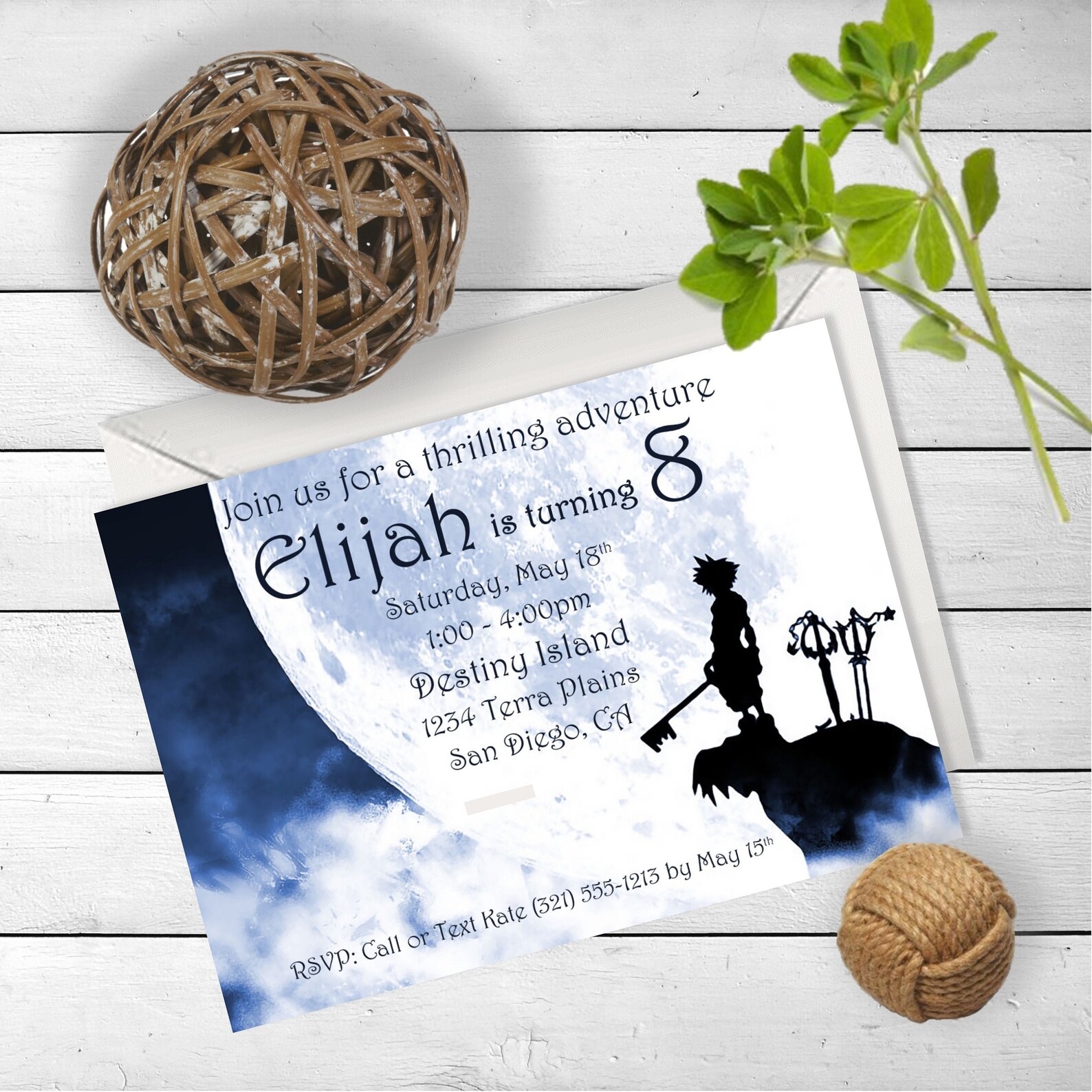 Kingdom Hearts Birthday Invitation Package Classic Video - Etsy
