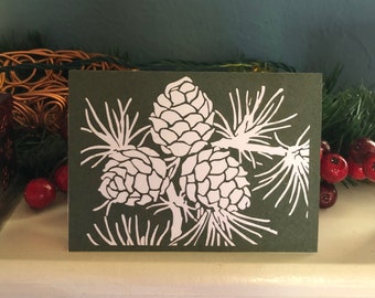 Pine Cone Christmas Cards