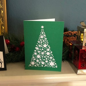 クリスマスツリーの星のカード