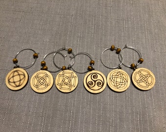 Celtic Knot wine charms