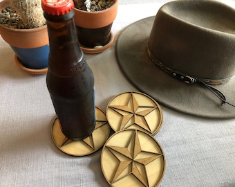 Set of 4 Lone Star Coasters