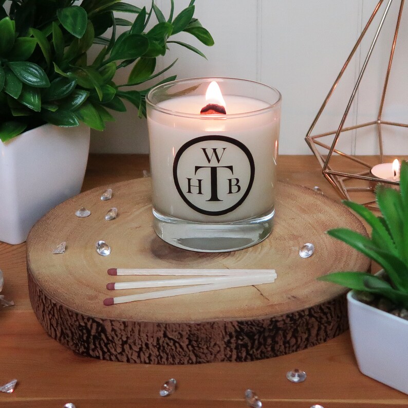 Luxury Unscented Wood Wick Candle & Gift Box Eco Friendly