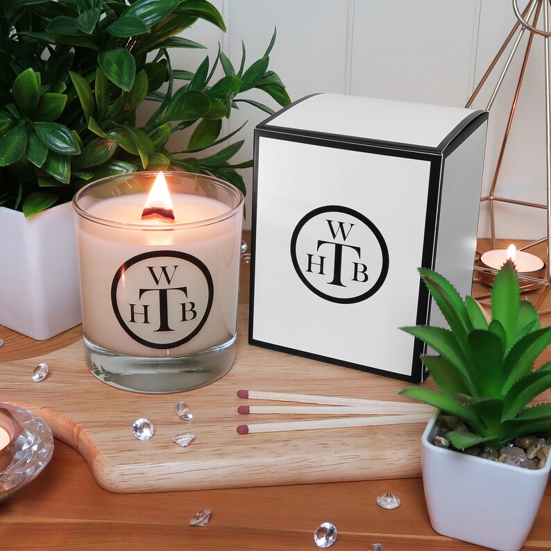 Luxury Unscented Wood Wick Candle & Gift Box Eco Friendly