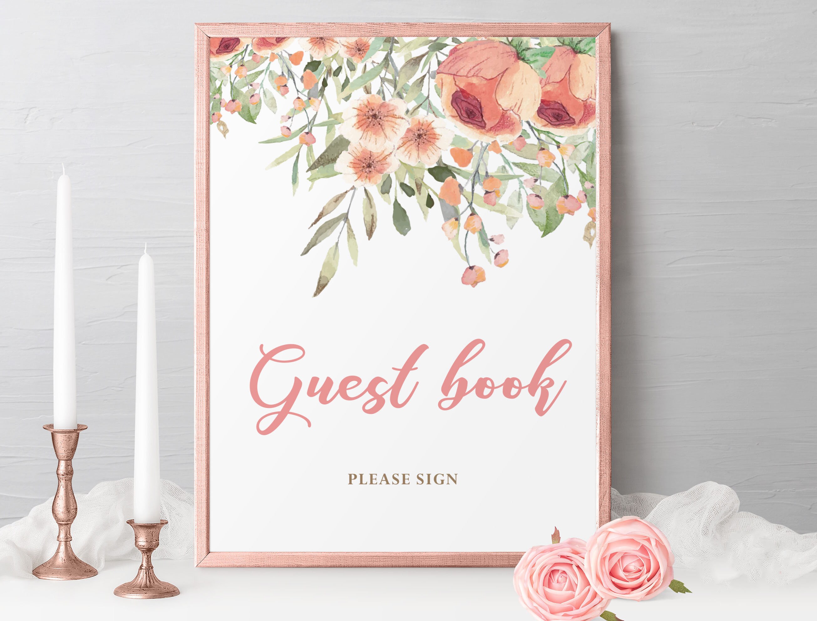 Baby Shower Guest Book Sign Printable Party Guest Book Sign - Etsy