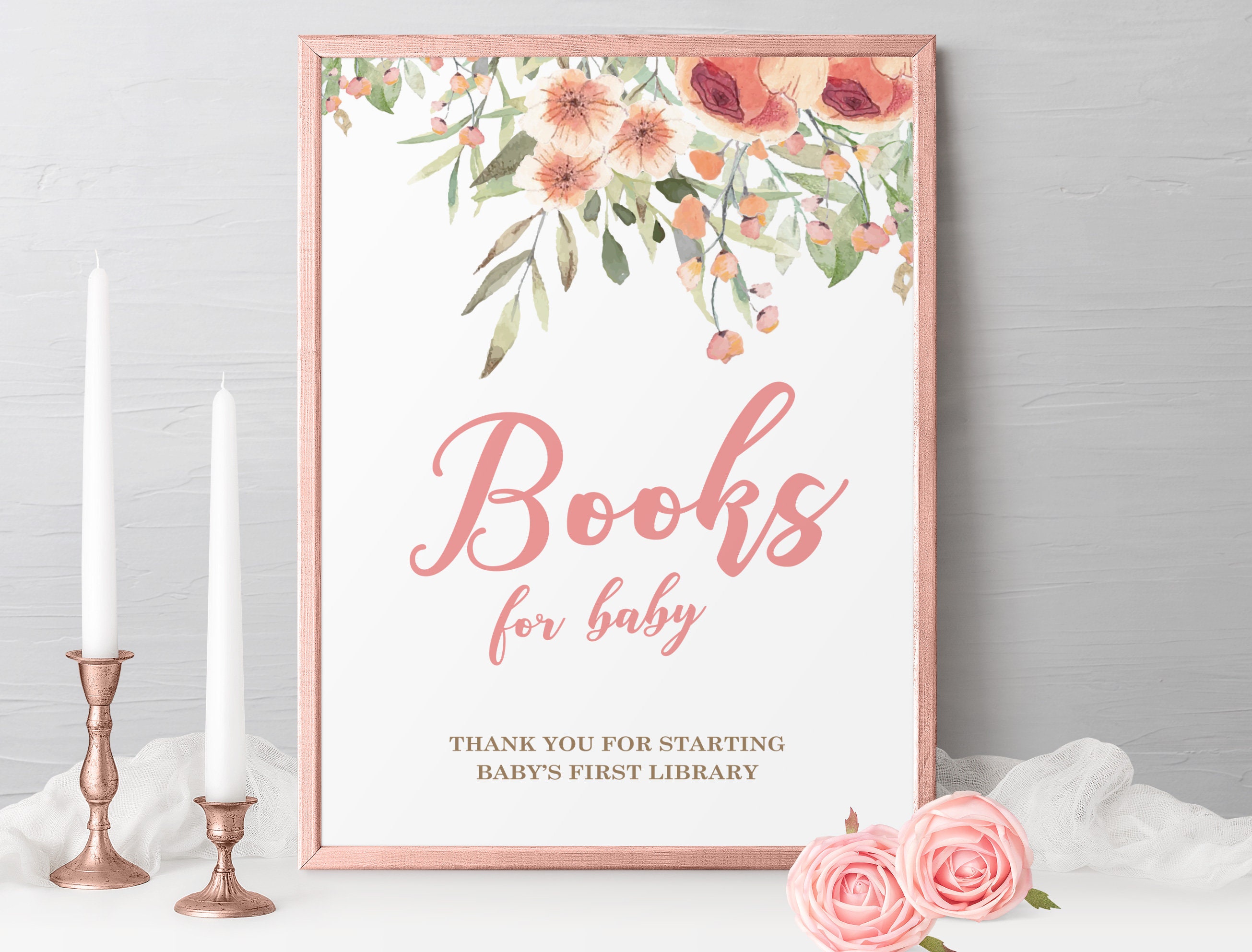 Books for Baby Sign Printable Baby Shower Book for Baby Sign Etsy UK