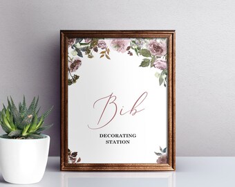 Onesie Decorating Station Sign Printable Baby Shower Decorate | Etsy