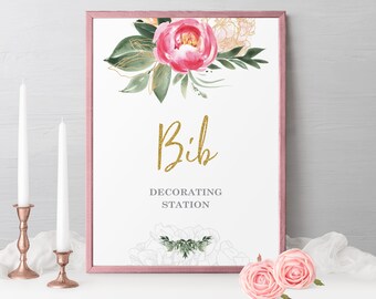 Onesie Decorating Station Sign Printable Baby Shower Decorate - Etsy
