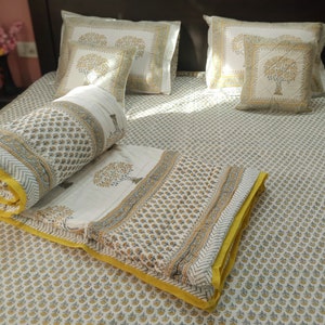 Jaipuri quilt Reversible Quilts/Jaipuri Razai/Soft Quilt/Hand Block Print Quilt /Jaipuri Famous Quilt/ Printed Bedspread