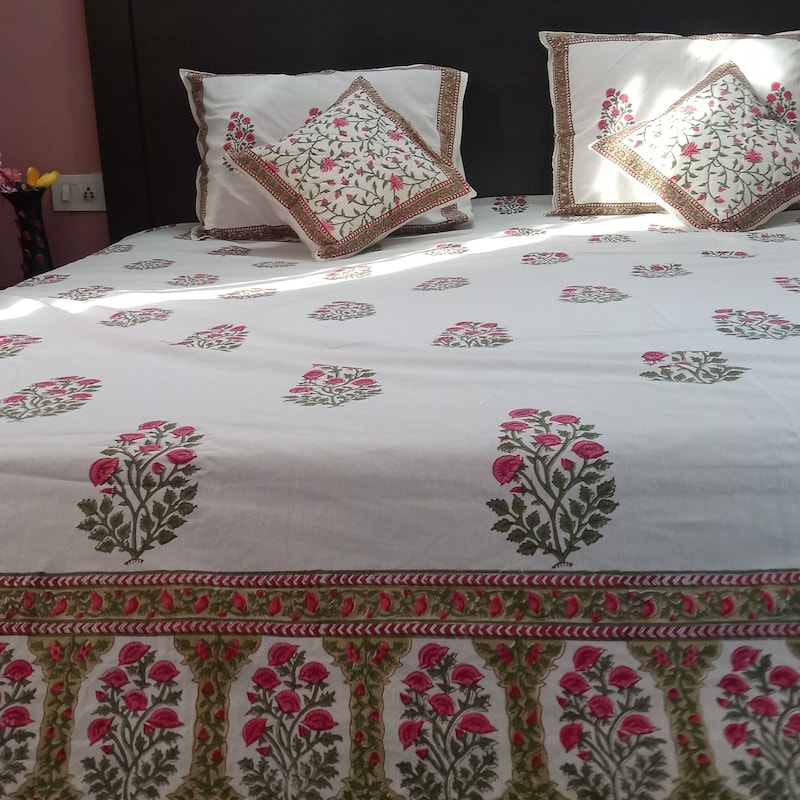 Block Print Bed Sheet - Etsy