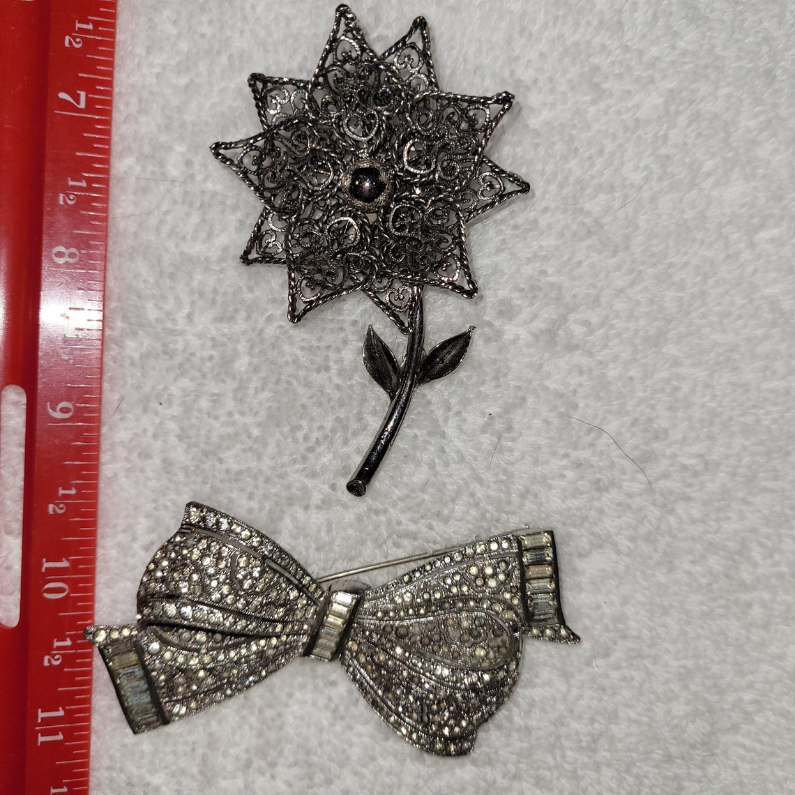 Lot of 4 VINTAGE SILVER BROOCHES Etsy