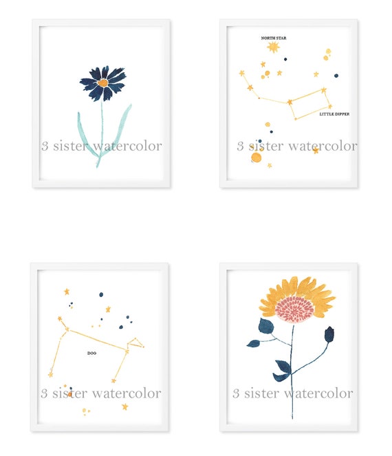 Gallery Wall Art Set Set of 4 Wall Art Print Set of 4 Etsy