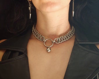 Gargantilla de bolas de acero XL