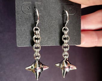 Pendientes de mayal y cadena