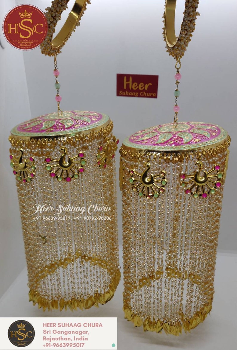 Meenakari Matar Chain Punjabi Kaleere Wedding Kalira Etsy