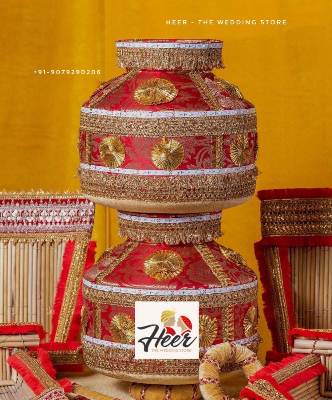 Rich Red Banarsi Silk Jaggo, Jago, Jaggo, Chaz, Chajj Jaggo Essentials