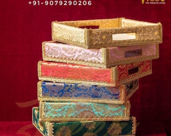 Plateaux Shagun, Plateaux cadeaux, Couleurs et tailles personnalisées, Plateau cadeau, Essentiels de mariage