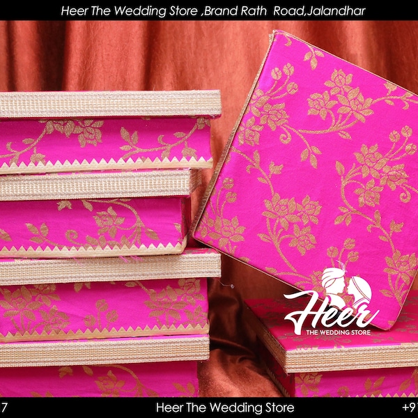 Hot Pink Dry fruit box, Mithai Boxes, Sweet Box by Heer