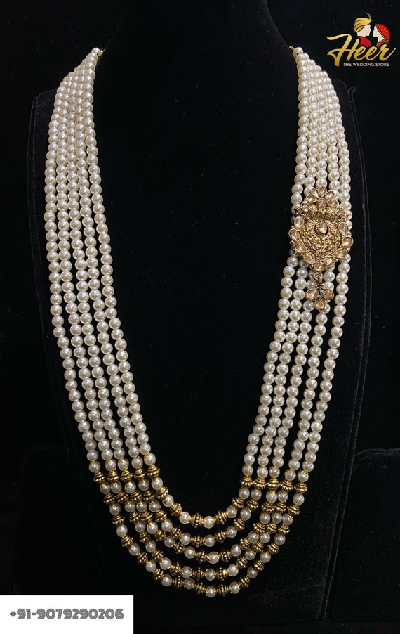 Shop Sydney Evan Men's Collection Gold & Diamond Rondelles Freshwater Pearl  Necklace